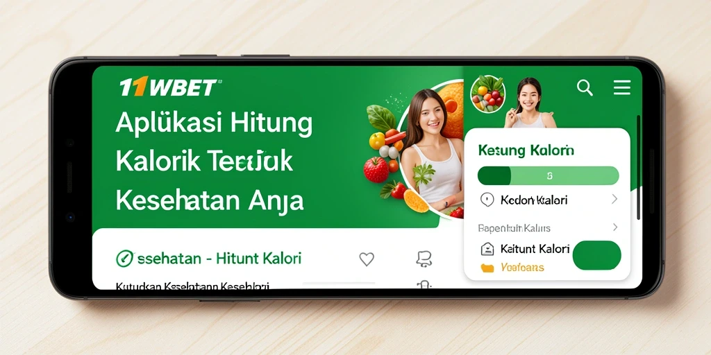 Tampilan antarmuka aplikasii 11WBET untuk menghitung kalori dengan mudah.