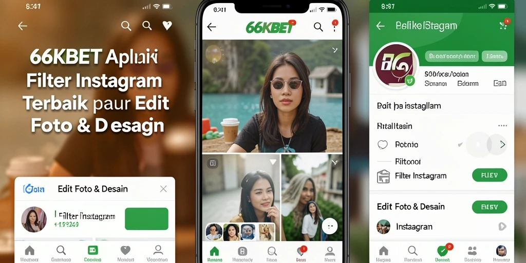 Antarmuka aplikasi Filter Instagram 66KBET yang intuitif dan menarik.