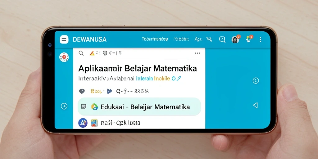 Antarmuka DEWANUSA yang ramah pengguna untuk belajar matematika.