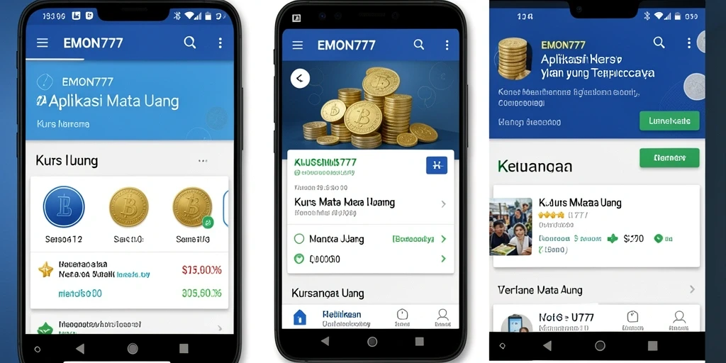 Tampilan antarmuka EMON777 dengan fitur kurs mata uang yang mudah digunakan.