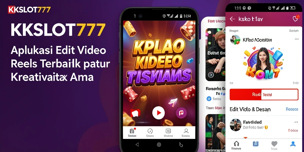 Screenshot antarmuka pengguna KKSLOT777 saat mengedit Video Reels.