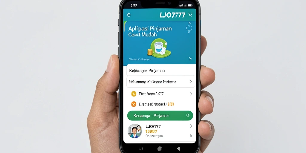 Antarmuka LJO777 yang ramah pengguna untuk pengajuan pinjaman.