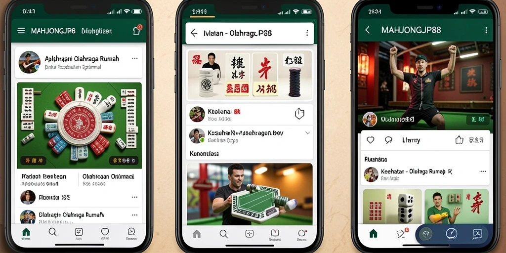Antarmuka yang menarik untuk aplikasi Olahraga Rumah.