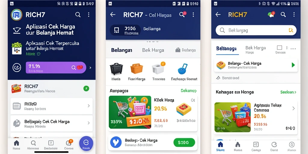 Antarmuka aplikasi RICH7 yang intuitif dan informatif.