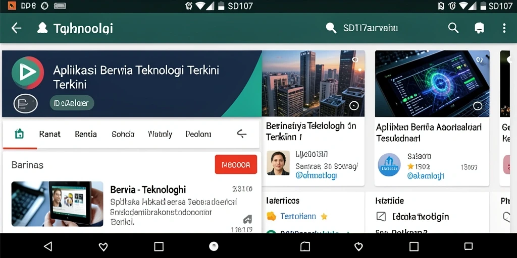 Antarmuka aplikasi SD107 yang modern dan user-friendly