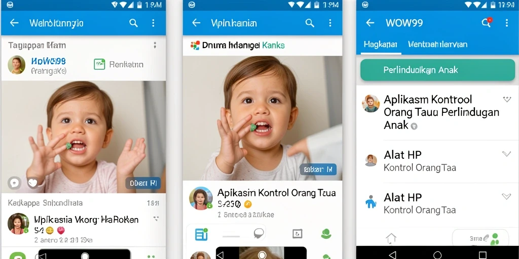 Antarmuka WOW99 menampilkan kontrol orang tua yang mudah digunakan.